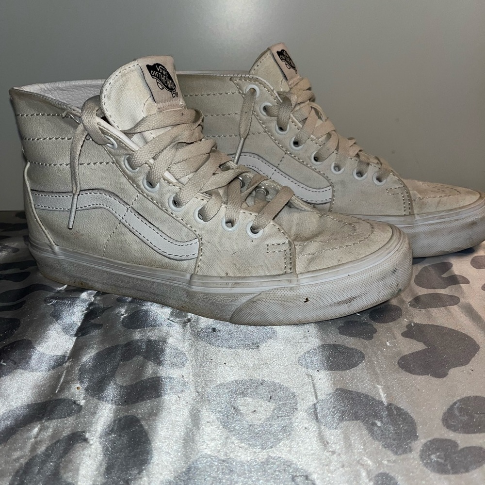 Vans Unisex SK8-Hi White Canvas